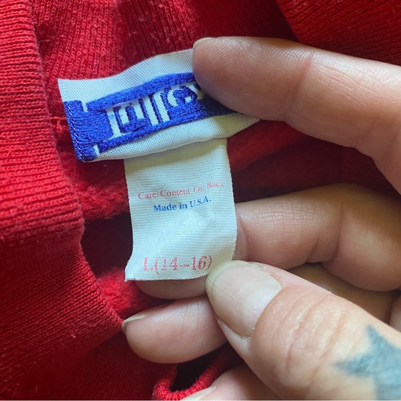 VTG 84’ San Diego Tultex Crewneck Pullover Sweater! Red & White. Size 14/16. USA - Picture 13 of 13